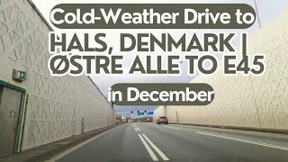 Winter Wonderland Road Trip in Denmark | Aalborg to Hals via Limfjord Tunnel 4K