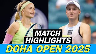 Elena Rybakina vs Rebecca Sramkova Highlights | Doha Open 2025