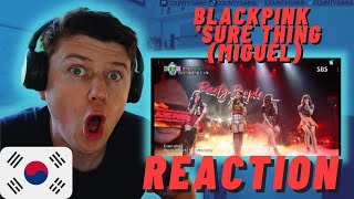 IRISH REACTION - BLACKPINK - 'SURE THING (Miguel)' COVER SBS PARTY PEOPLE