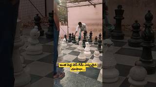 ఇంత పెద్ద చెస్ బోర్డ్ ఆ... | Big Chess Board Game |#shorts #viral #youtubeshorts #chess #trending