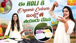 ఈ హోలీ కి Organic Colours ఇంట్లో తయారు చేసిన.. | Holi Colours Homemade | #diy #holi #colours