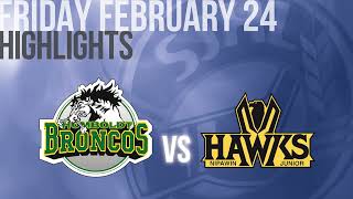 Highlights: Humboldt Broncos vs Nipawin Hawks Feb 24th