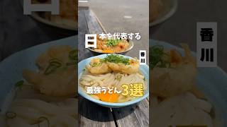 【日本を代表する最強うどん3選】①がもううどん ②日の出製麺所 ③なかむらうどん #大阪グルメ #香川グルメ #香川うどん #うどん  #香川ランチ