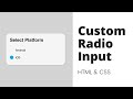 Create Custom Radio Input using HTML & CSS