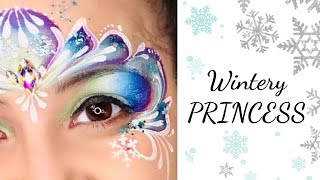 Winter Princess One Stroke Face Paint Tutorial