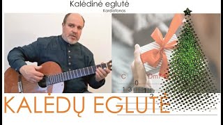 Gitaros pamoka 🎸KALĖDŲ EGLUTĖ - TAB. Mokomės groti gitara