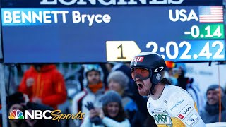 The DROUGHT is OVER. Bryce Bennett wins first downhill for U.S. men in five years | NBC Sports