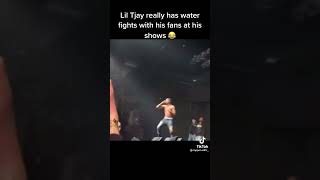Lil tjay on water fight with his fans 🤣🤣