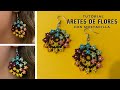 Aretes de flores 🌸 en mostacilla / chaquira PASO A PASO