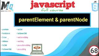 DOM parentElement & parentNode in javascript tutorial for beginners