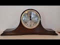 vintage ingraham 8 day tambour mantel clock cameo model chime strike