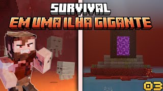 SURVIVAL NA ILHA GIGANTE - EU TILTEI JOGANDO CONTRA O GHAST BEBE