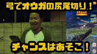 【モンハンNow】弓でもジンオウガの尻尾を切り貢献できる！チャンスはあそこ！