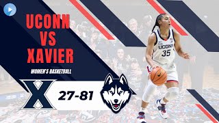 #7 Ranked UConn Women's Basketball Dominates Xavier in Big East Matchup