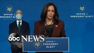 Vice President-elect Kamala Harris speaks