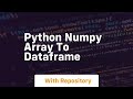 python numpy array to dataframe