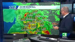 Northern California storm | A look at Sacramento area rain totals on Feb. 13 at noon