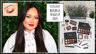 BOLD Red Lips & Glam Eyes | Holiday Party Look 2021