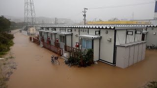 石川で１人死亡、１０人不明　大雨特別警報は切り替え　前線は日本海側から南下へ（映像は、輪島市内の仮設住宅）