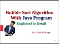Bubble Sort Algorithm With Java Program