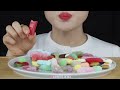 asmr swedish candy eating sounds 스웨디시젤리 먹방 chewy u0026 crunchy minee eats