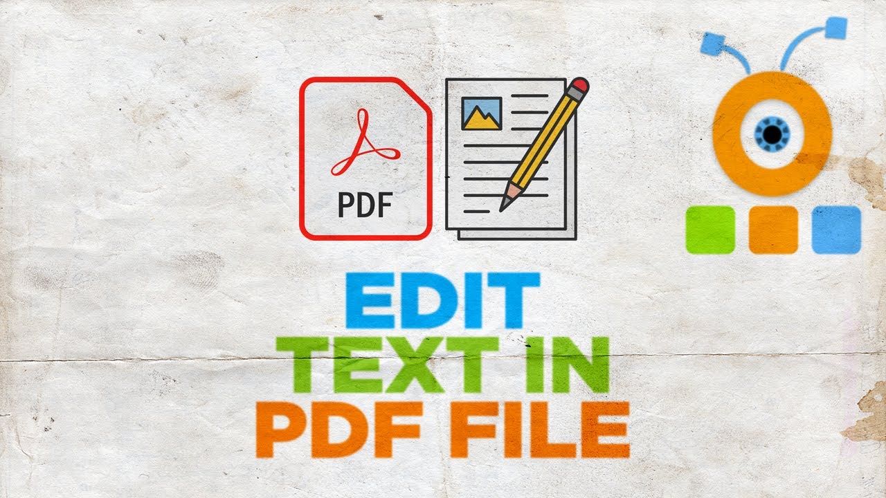 How To Edit Text In A PDF File - YouTube