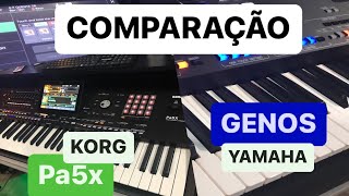 COMPARAÇÃO KORG PA5X vs YAMAHA GENOS  PT - 1  - By Thyago Rybeiro