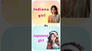 indian girls vs Japanese girls #challenge #shortvideo #123