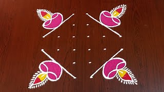 shivaratri rangoli designs|6dots easy shivaratri muggulu|diya kolam|dheepam muggulu#Rang Kaa Rangoli