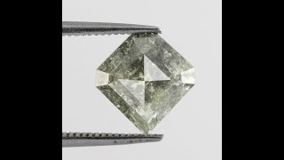 10 MM Domed Top Greenish Grey Black Pair of Geometric Shape 4.78 CT Loose Conflict Free