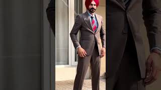 Beautiful colour combination | pant coat with red turban | #suit #viralvideo #trendingshorts #shorts