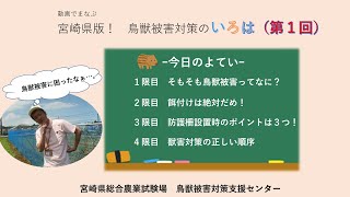 宮崎県版！鳥獣被害対策のいろは（第１回）