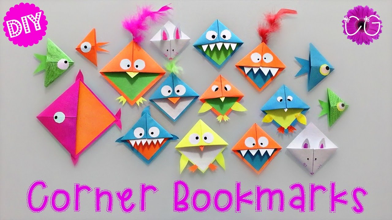 DIY ORIGAMI CORNER BOOKMARKS! EASY & FUN! - YouTube