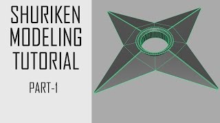 Shuriken (Throwing Star) Modeling Part1 ~ 3D Tutorial