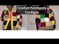 Easiest way of crocheting patchwork cardigan #cardigansweater #beginnertutorials