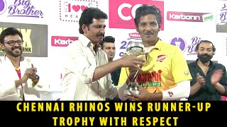 Chennai Rhinos Wins Runner-Up Trophy With Respect