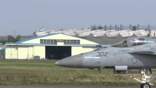 厚木基地　日米親善桜まつり2014　航空機デモ　退場行進