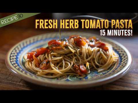 Pasta with tomato topping recipe from Tasty