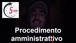 Simone Chiarelli: il procedimento amministrativo in 5 minuti