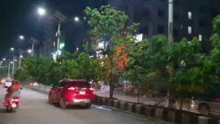 উত্তরার রাতের রাস্তায় রিকশা ভ্রমণ /Dhaka Uttara  Road View:Its summer time 2022