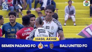 Hasil Akhir Pertandingan - Semen Padang FC Vs Bali United FC | BRI Liga 1 2024/25