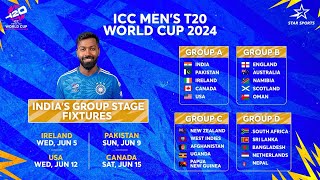 Full Schedule of ICC T20 WC 2024: India’s matches, Group of Death & the return of Super 8