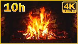 Fireplace 10 Hours (4K) (No Ads) 🔥
