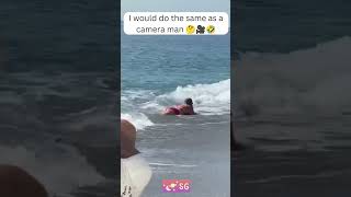 From Romance to Rescues: Camera Man Captures Hilarious Beach Blooper 🤣📸 #shorts