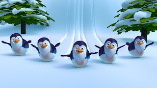 Five Little Penguins | Funny 3d Kindergarten Baby Songs by FunForKidsTV