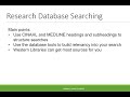 Using Advanced Search Functions in CINAHL and MEDLINE via Ebsco (NURS)