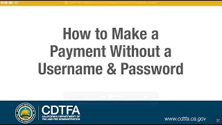 How to Make a Payment Without a Username and Password