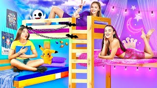 Triplets Build Bunk Bed! How Two Sisters Share One Boyfriend