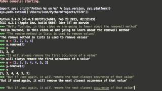 The remove() method in Python lists