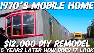 5 YEAR UPDATE ON OUR 1970’S DEBT FREE MOBILE HOME // HOW DOES IT LOOK NOW? REMODELED AND NEW